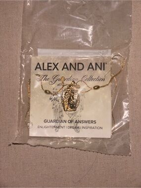 NWT Alex and Ani Gold Guardian of Answers Necklace